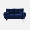 Faro Velvet 2 Seater Sofa in Navy Blue Colour