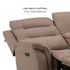 Silvana Two Seater Motorized Fabric Recliner in Taupe Beige Colour