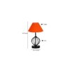Adaline Orange cotton Table lamp with Iron Base