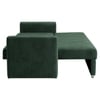 Alfon 3 Seater Velvet Pull Out Sofa Cum Bed with Storage In Green