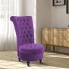 Piece Solid Wood Accent Chair in Purple Colour