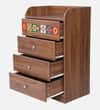 Ethnica Chest of Drawers with 4 Drawers in Columbian Walnut Finish