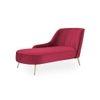 Henz Velvet Chaise Launger in Maroon Colour
