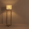 Tesseract Beige Jute Floor Lamp with Beige Jute Base