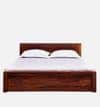 Monaco Solid Wood King Box Storage Bed In Honey Oak Finish