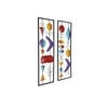 W-Suki Abstract Metal Wall Decor in Multicolor Set of 2