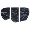 Charcoal Blue Abstract Wool Silk Handmade Wall Art 7 x 5 Feet 3 Panel Set