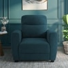 Alvaro Velvet 1 Seater Sofa T Blue Color