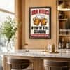 The Castle Decor Funny Bar Rules Wall Art Framed Painting 14x20 Inch (Style 1)