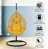 Rattan Egg Single Seater 6 Star Swing Chair Yellow