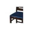 Rosslyn Sheesham Wood Dining Chair in Mahogany Finish & Navy Blue Velvet Cushion Seat