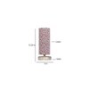 Remy Multicolor cotton table lamp with White Brushed wood base