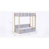 Pine Tree Bunk Bed with Drawer Storage