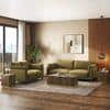 Diana 3 Seater Fabric Sofa In Olive Green Colour