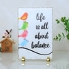 Life Is All About Balance Marble Showpiece