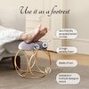 Classic Velvet Ring Metallic Stool in Grey Color