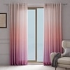 Stoa Paris Sheer Ombre Printed Door Curtain, Aesthetic Curtain with  Light Filtering Balcony,  Set of 1 Parda, Crimson Hour - Pink