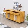 Hexa Red Multipurpose Storage Cabinet With 2 Drawer 4 Door in Giant Wood Colour