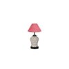 Averie Pink Jute Glass Table lamp with Iron Base