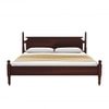 Bala Solid Wood King  Size Upholstered Bed Without Storage (Walnut Finish)