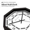 Octagonal Wooden Wall Clock with Bold Numbers