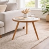 Marwood Round Table Medium by De Maison Decor in Classical Design in White Finish