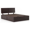 Terence Solid Wood King Size Bed With Hydraulic Storage (Mahogany Finish)