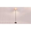 Marike Grey Fabric Floor Lamp with Black Iron Base
