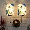 Devansh Metal Electric Wall Light in Gold Colour with Multi Shade Count of 2 Lights