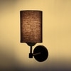 Devansh Metal Electric Wall Light in Black Colour with Black Shade Count of 1 Light