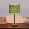 Devansh Green Jute  Table Lamp With  Natural  Wood Base  & Steel Pipe (7X17 Inches)-17