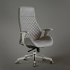 Kepler Brooks Atlas Premium Leatherette Office Desk Chair in Grey Colour