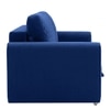 Baruna 1 Seater Velvet Pull Out Sofa Cum Bed with Storage In Blue Color