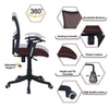Eexcaeal Mid Back Ergonomic Chair in Brown Colour