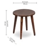Levi Solid Wood  Ottomon in  Beige Colour
