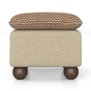 Camille Pouffee in Clay Knit and Almond Beige Colour