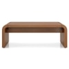 Quinn Rectangular Solid Wood Coffee Table In Amber Walnut Finish