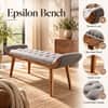Epsilon Solid Wood Bench in Natural Finish