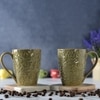 Green Wildflower Handcrafted Ceramic Mug Set