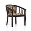 Bella Solid Wood Lounge Chair Finish Mahogany with Chintz Floral Colour