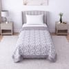 White And Chocolate Floral Cotton 400 Tc Reversible Single Bed Dohar 240 X160 Cm