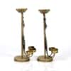 Desert Art Metal Handpainted Peacock Tealight Showpiece Set of 2