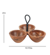 Ireka Home Munch Trio Acacia Wood Snack Bowl Set – Set of 3