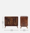 Lifty  Sheesham Wood Cabinet In Provincial Teak Finish