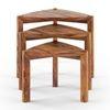 Clapton Solid Wood Side Table in Teak Finish