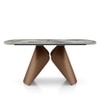 Aeris Oval Metal Coffee Table in Saturn Spanish Ceramic Finish