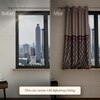 Stoa Paris Satin Window Curtain, 70% Blackout Curtains,   Privacy Lining, Pack of 2, Versailles - Noble Rose with Back Lining