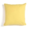Solid Yellow Cotton Cushion Cover