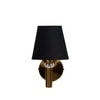 Devansh Metal Electric Wall Light in Gold Colour with Black Shade Count of 1 Light
