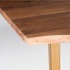 Yoho Solid Wood Dining Table with Six Chairs in Gold Finish